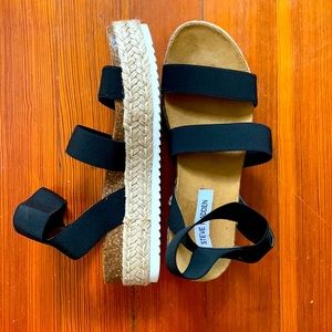 Steve Madden Kimmie Black Sandals Size 10